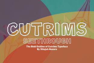 Cutrims Seethrough: The Bold Outline Font for Makers