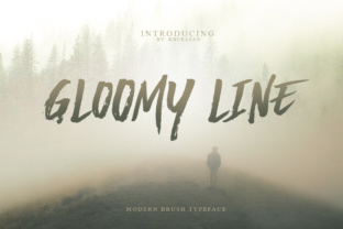Gloomy Line: A Quirky Display Font for Edgy Makers