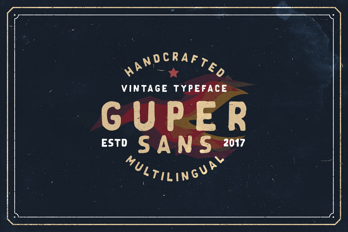 Guper Sans: A Vintage Display Font for Handmade Brands