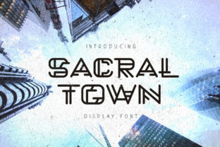 Sacral Town: A Linear Geometric Font for Modern Editorial Design