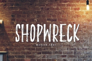 Shopwreck: A Handcrafted Display Font for Your Brand
