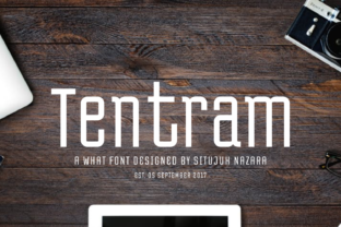 Tentram: A Retro Display Font for Modern Editorial Design